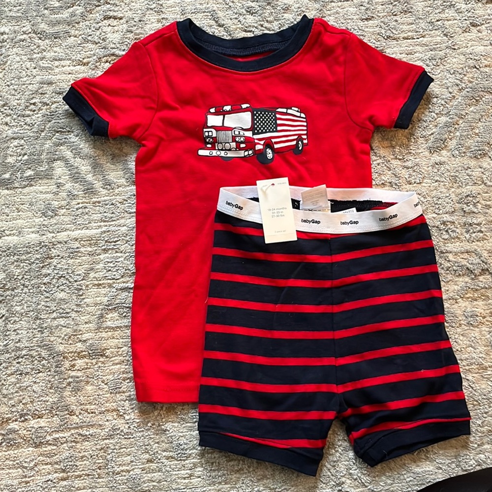 Gap fire truck Fourth of July pajamas